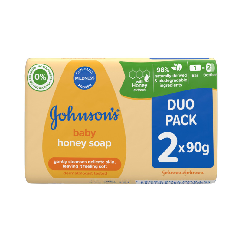 Johnson's Gentle Cleansing & Moisturizing Bar Soap, 2-Pack
