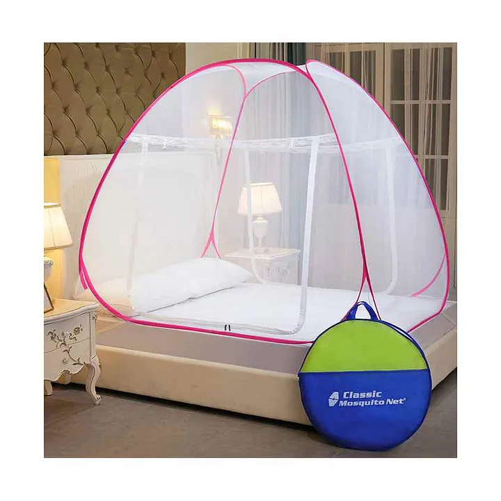 Double Size Pop-Up Mosquito Net Tent (180x200cm) - Foldable Bed Canopy