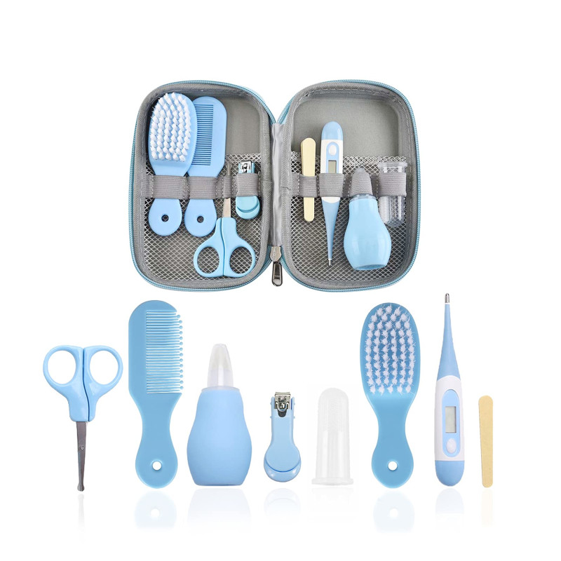 8-Piece Baby Grooming & Healthcare Kit - Essential Newborn Care Set