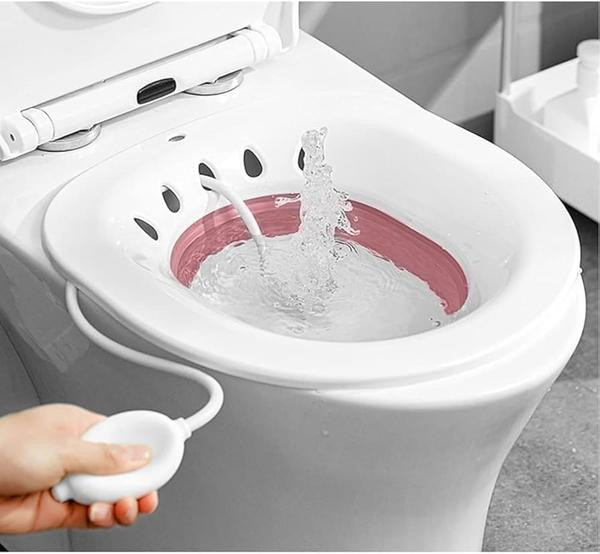 Premium Foldable Sitz Bath for Toilet Seat - Postpartum Care & Hemorrhoid Relief
