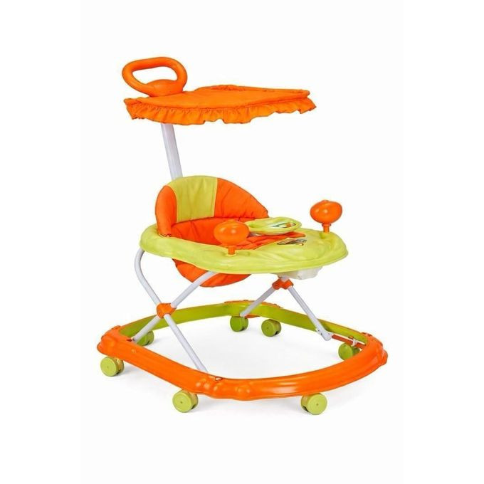 Adjustable Baby Walker with Sun Shade Canopy & Activity Center