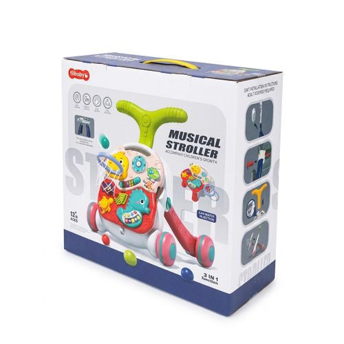 2-in-1 Musical Baby Push Walker