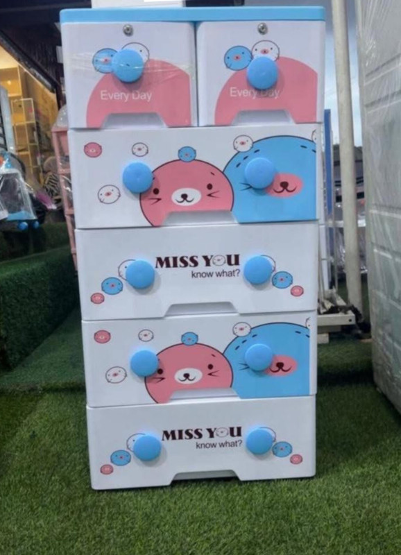 Kids 6-Drawer Cartoon Storage Cabinet - Cute Dresser & Organizer