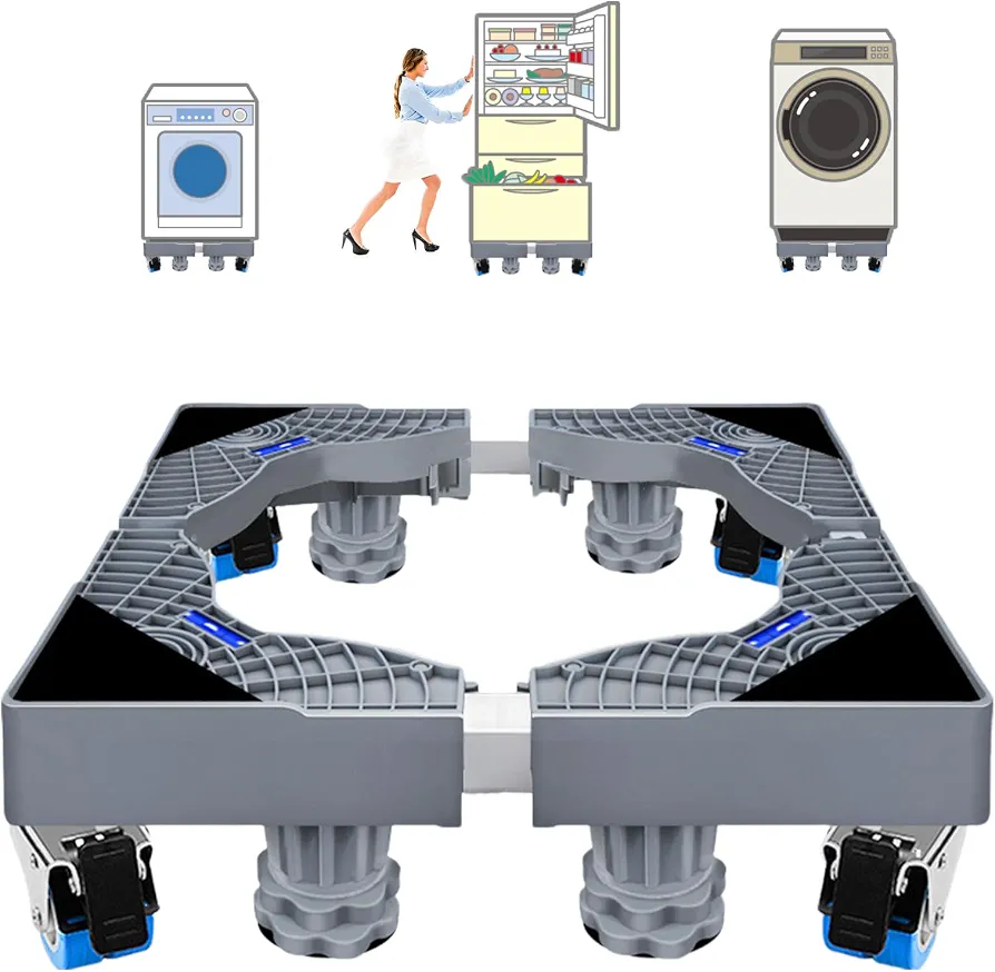 Heavy Duty Adjustable Washing Machine & Refrigerator Stand Base