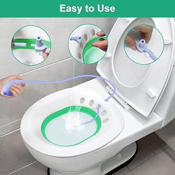 Premium Foldable Sitz Bath for Toilet Seat - Postpartum Care & Hemorrhoid Relief