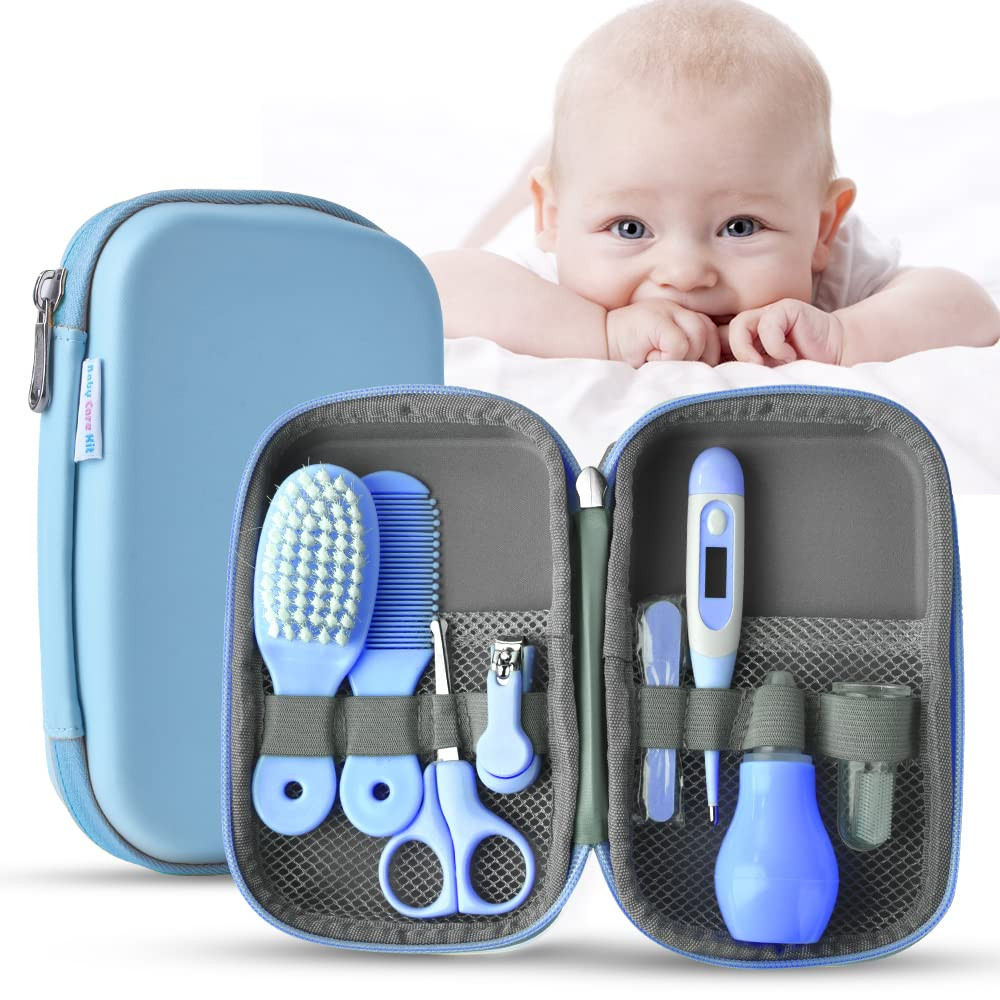 8-Piece Baby Grooming & Healthcare Kit - Essential Newborn Care Set