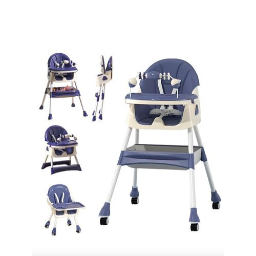 Convertible Baby High Chair with Removable Tray & Easy Clean Seat